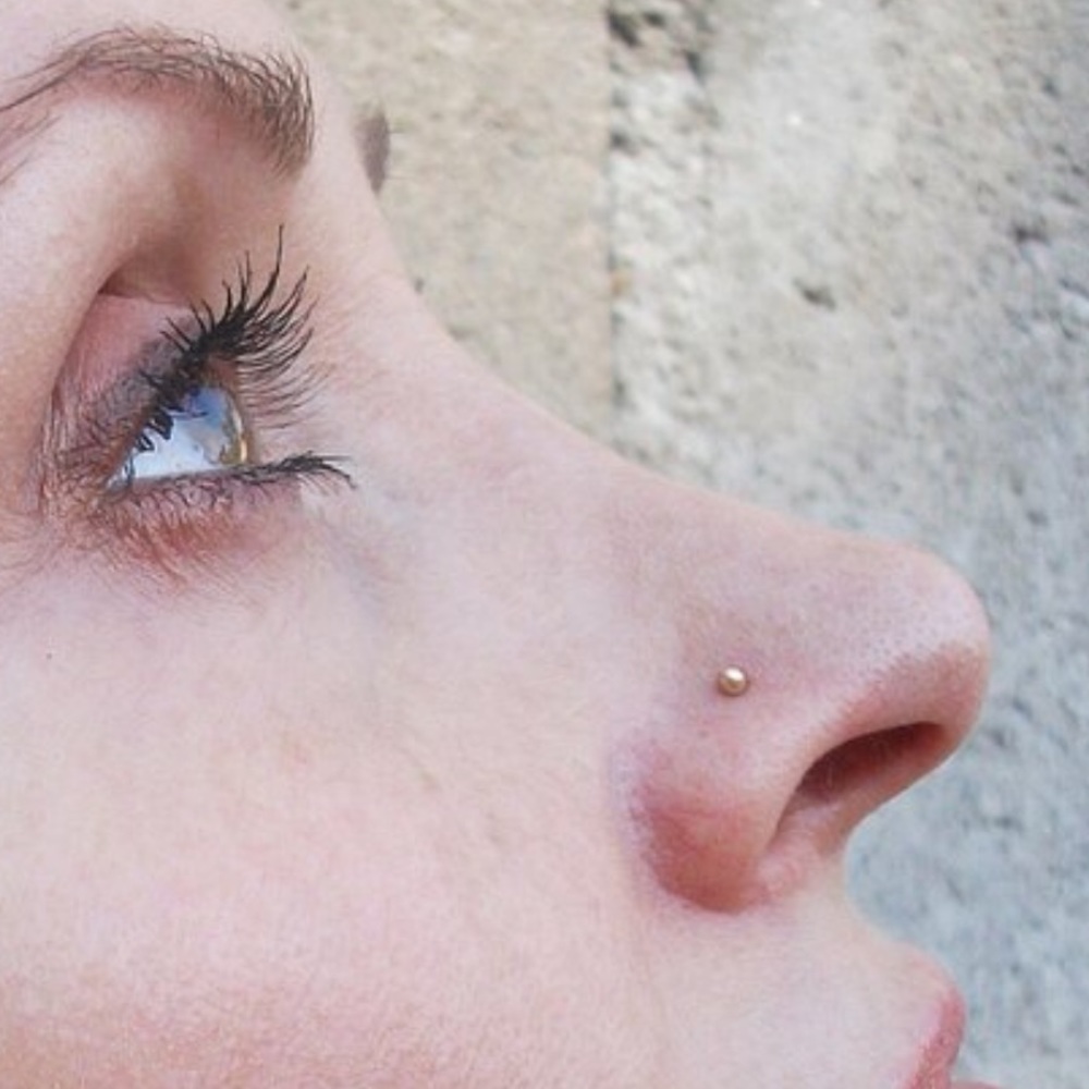 Gold Plated Nose Ring Stud (1)